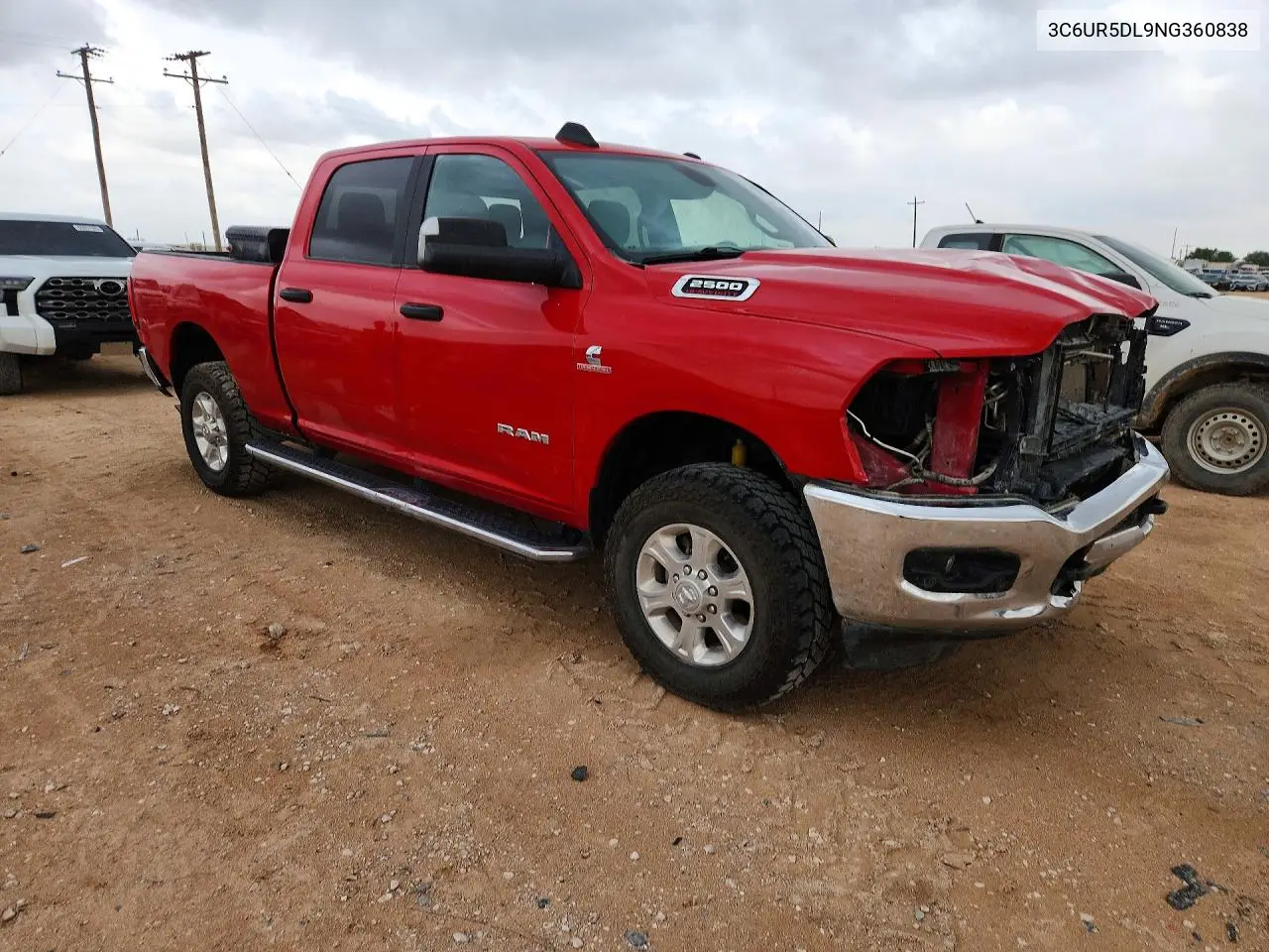2022 Ram 2500 Big Horn/Lone Star VIN: 3C6UR5DL9NG360838 Lot: 61141076