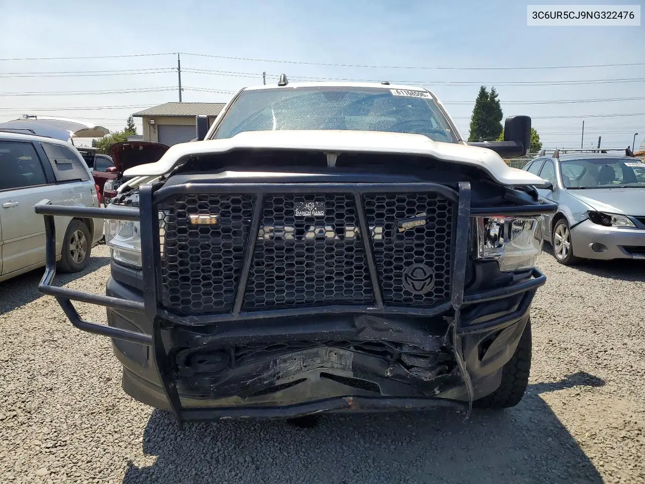 2022 Ram 2500 Tradesman VIN: 3C6UR5CJ9NG322476 Lot: 61168596