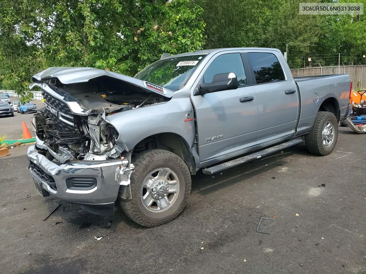 2022 Ram 2500 Big Horn/Lone Star VIN: 3C6UR5DL6NG313038 Lot: 62080076