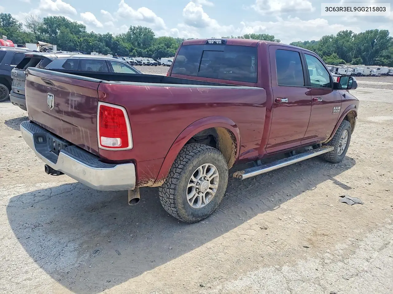 2016 Ram 3500 Laramie VIN: 3C63R3EL9GG215803 Lot: 54550306