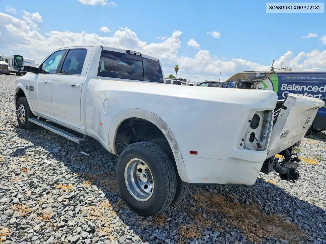 2016 Ram 3500 Longhorn VIN: 3C63RRKLXGG372182 Lot: 54877586