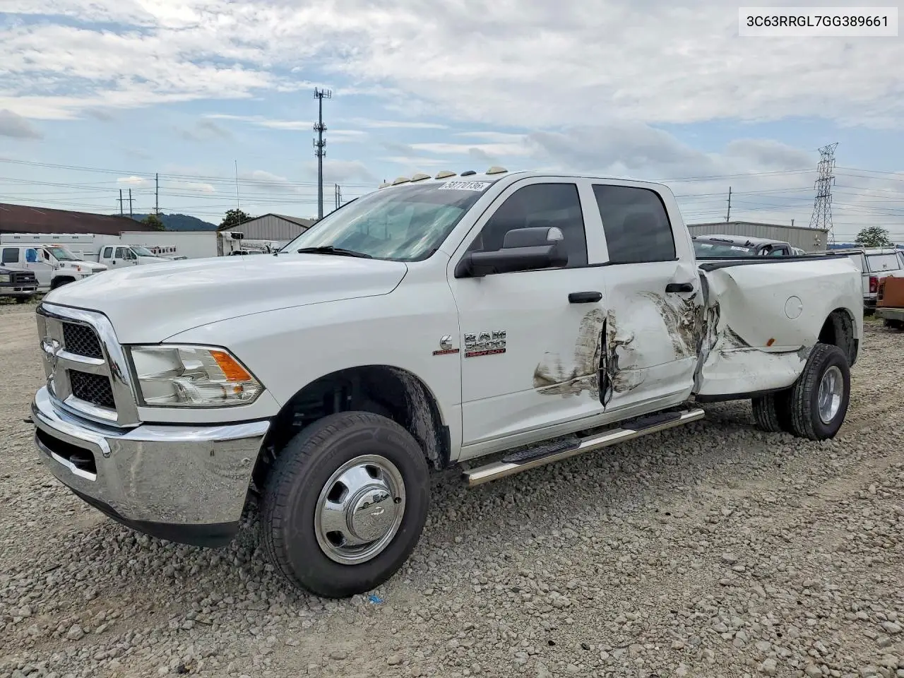 2016 Ram 3500 VIN: 3C63RRGL7GG389661 Lot: 58770136