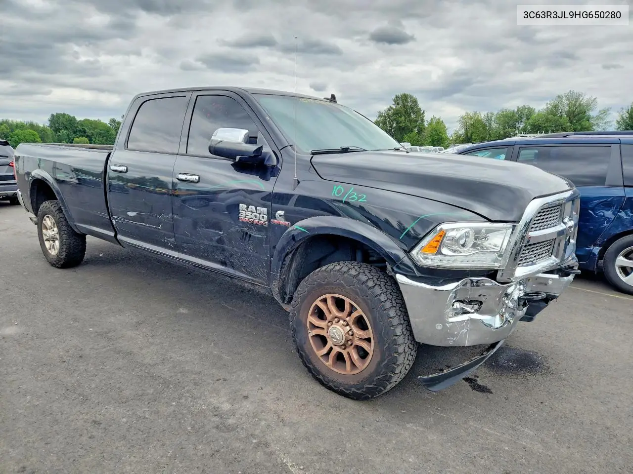 2017 Ram 3500 Laramie VIN: 3C63R3JL9HG650280 Lot: 58939156