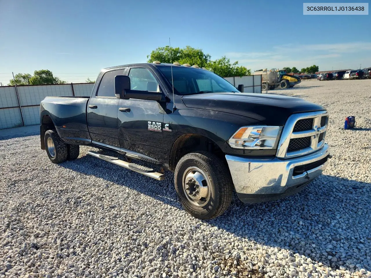 2018 Ram 3500 St VIN: 3C63RRGL1JG136438 Lot: 55695216