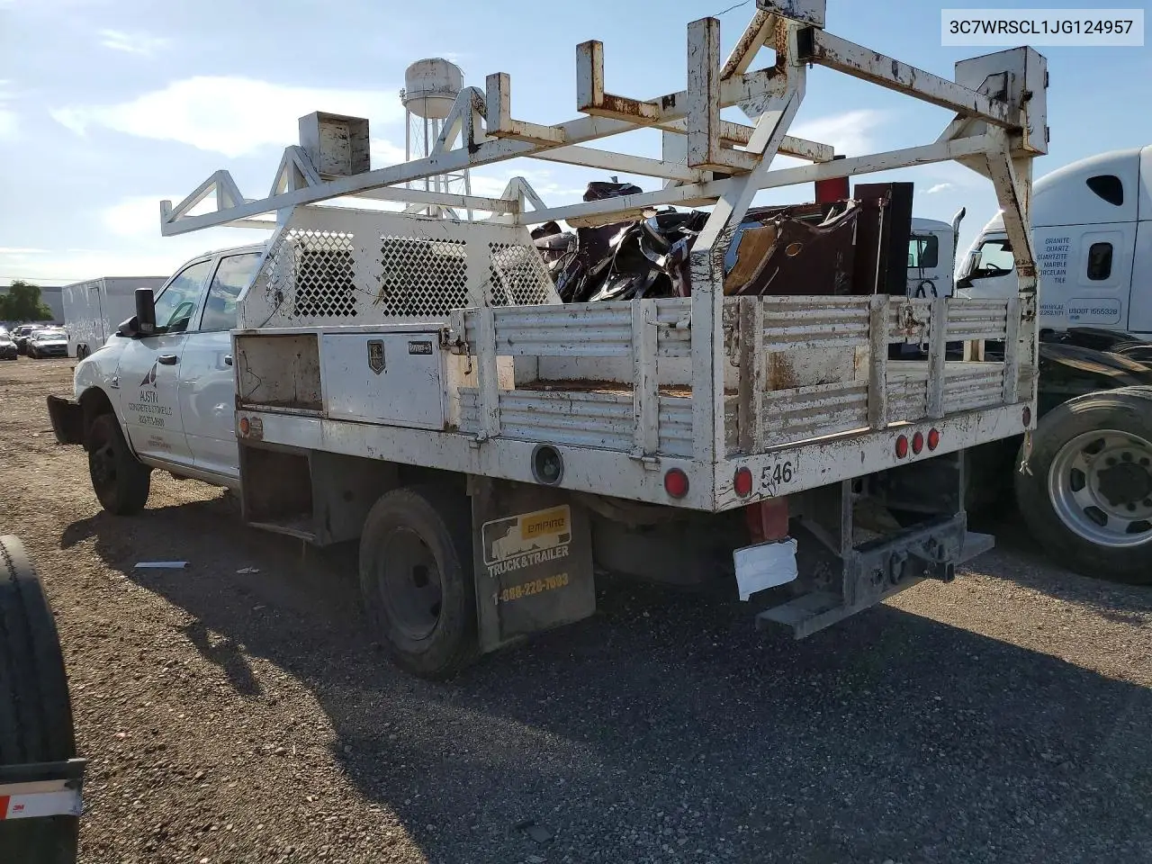 2018 Ram 3500 VIN: 3C7WRSCL1JG124957 Lot: 61623466