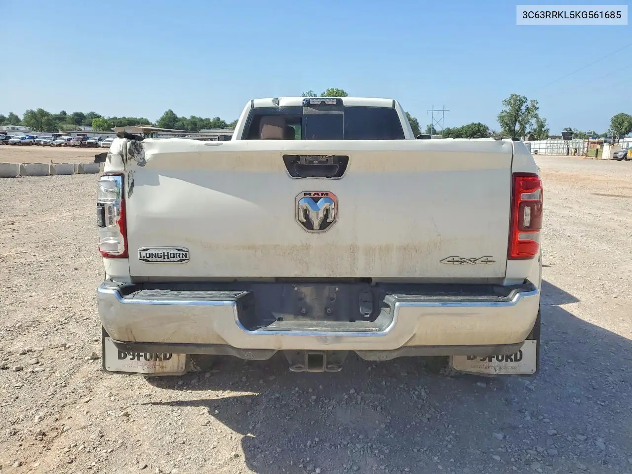 2019 Ram 3500 Longhorn VIN: 3C63RRKL5KG561685 Lot: 56410226