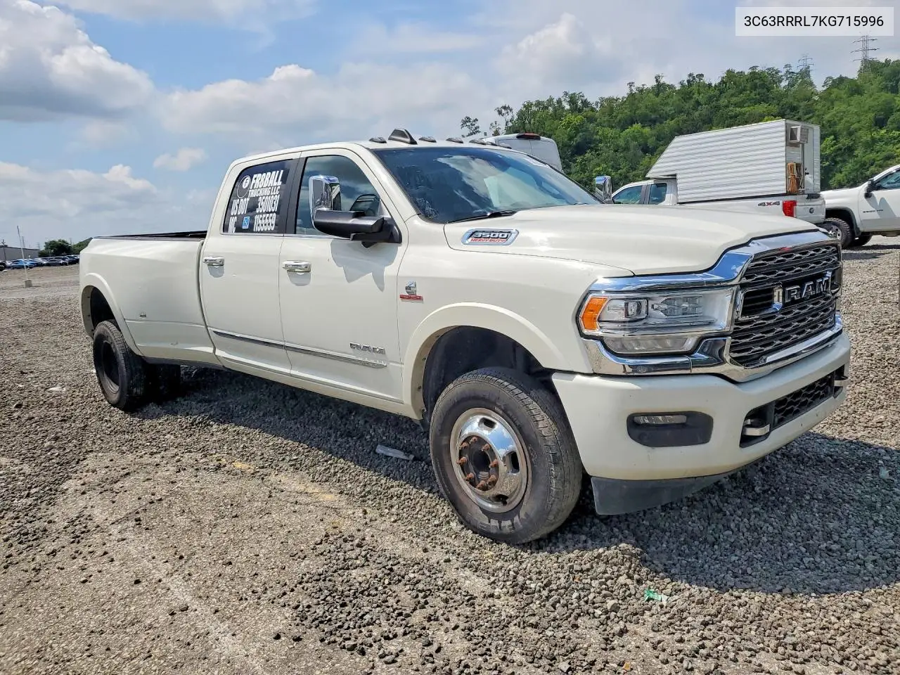 2019 Ram 3500 Limited VIN: 3C63RRRL7KG715996 Lot: 58640866