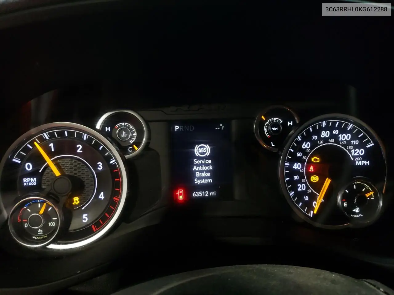 3C63RRHL0KG612288 2019 Ram 3500 Big Horn