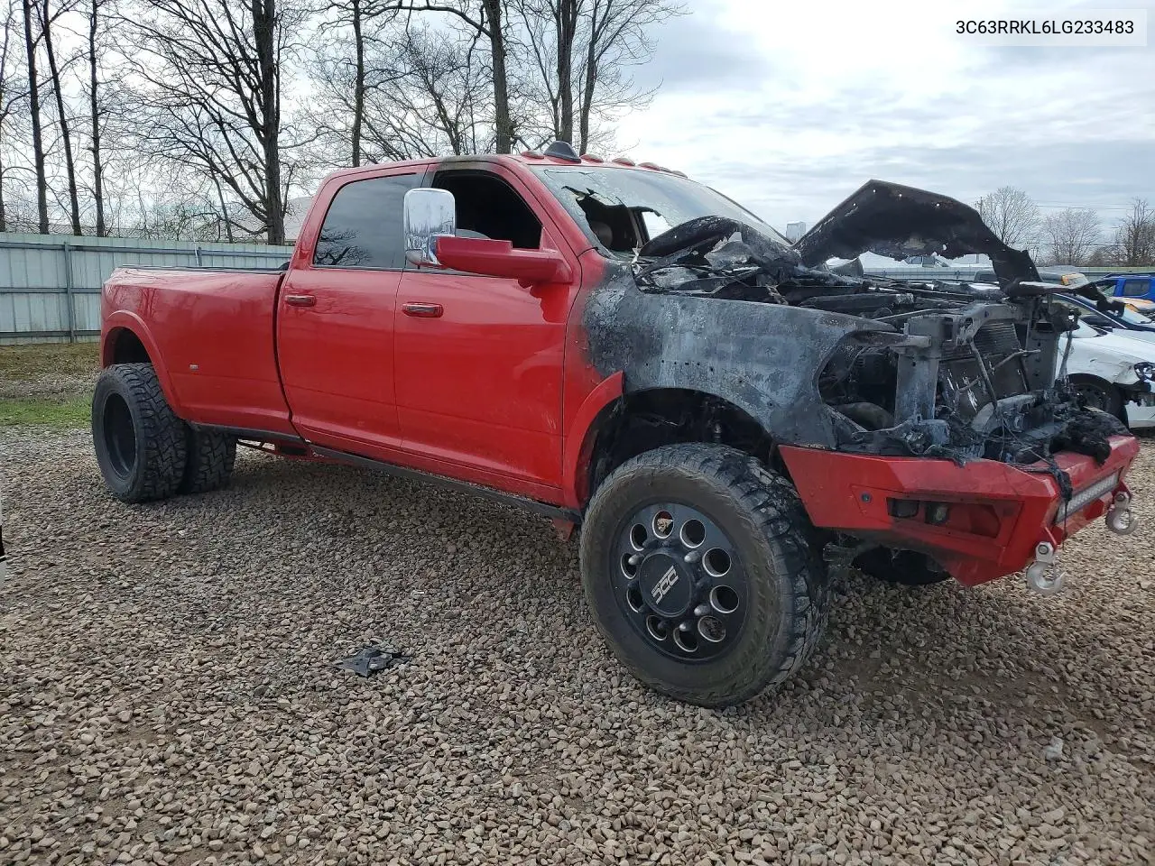 2020 Ram 3500 Longhorn VIN: 3C63RRKL6LG233483 Lot: 50614876