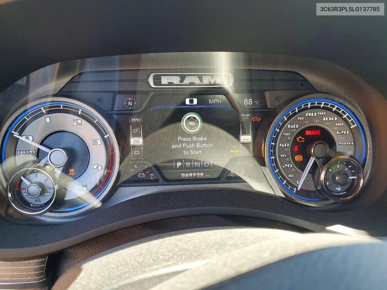 2020 Ram 3500 Limited VIN: 3C63R3PL5LG137785 Lot: 58288436