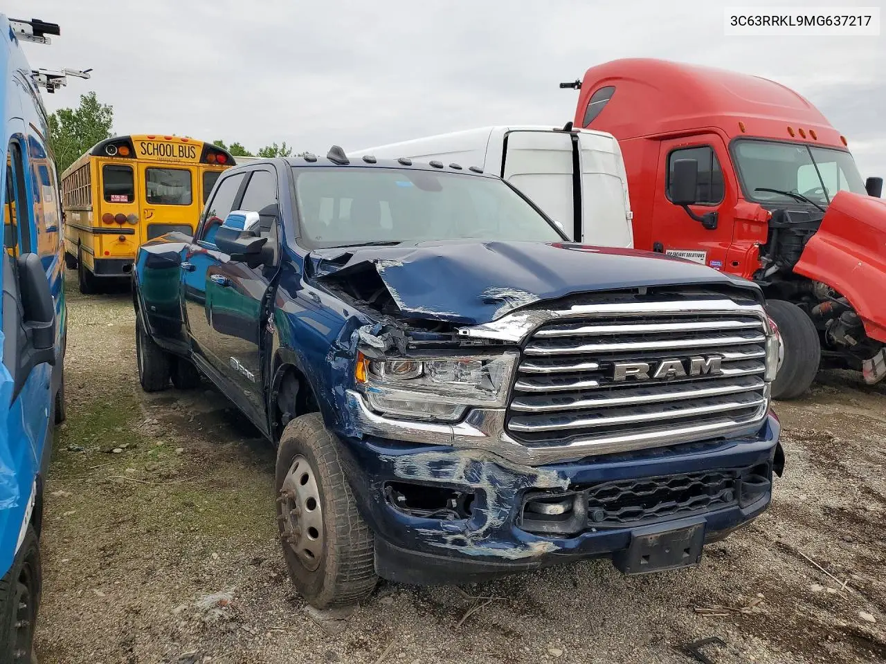 2021 Ram 3500 Longhorn VIN: 3C63RRKL9MG637217 Lot: 54844136