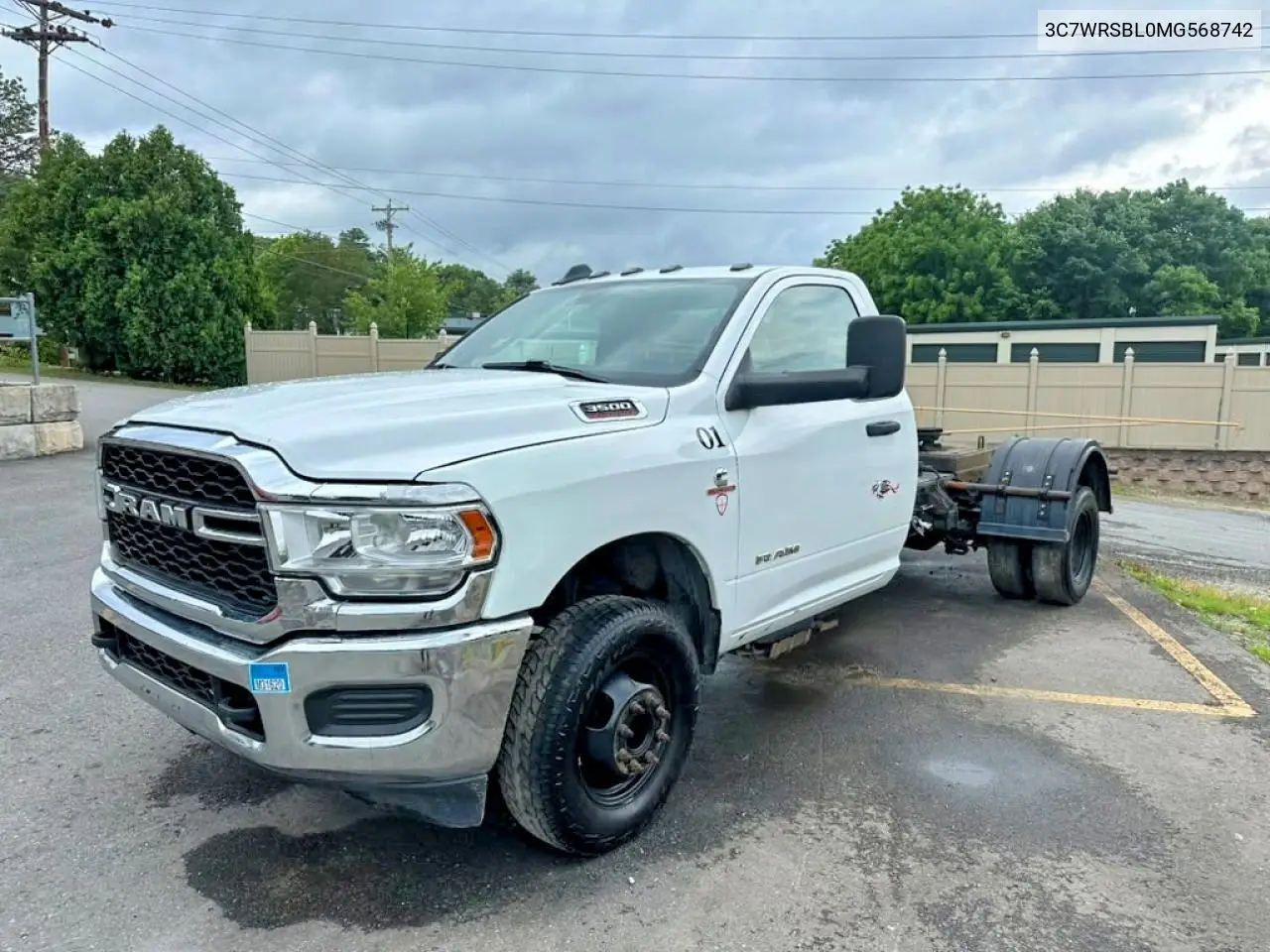 2021 Ram 3500 VIN: 3C7WRSBL0MG568742 Lot: 56182456
