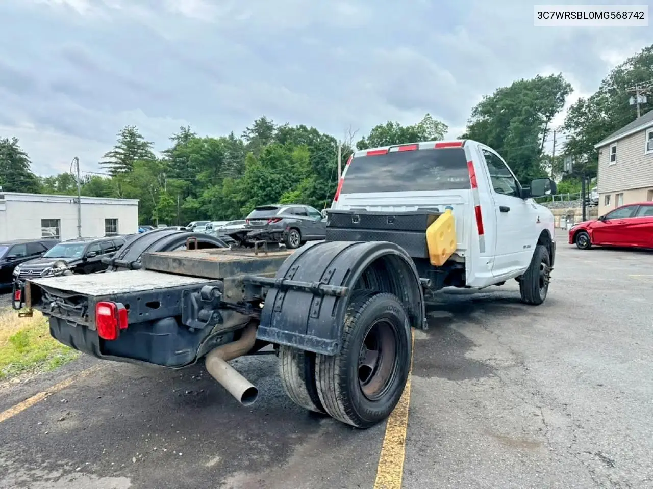 2021 Ram 3500 VIN: 3C7WRSBL0MG568742 Lot: 56182456