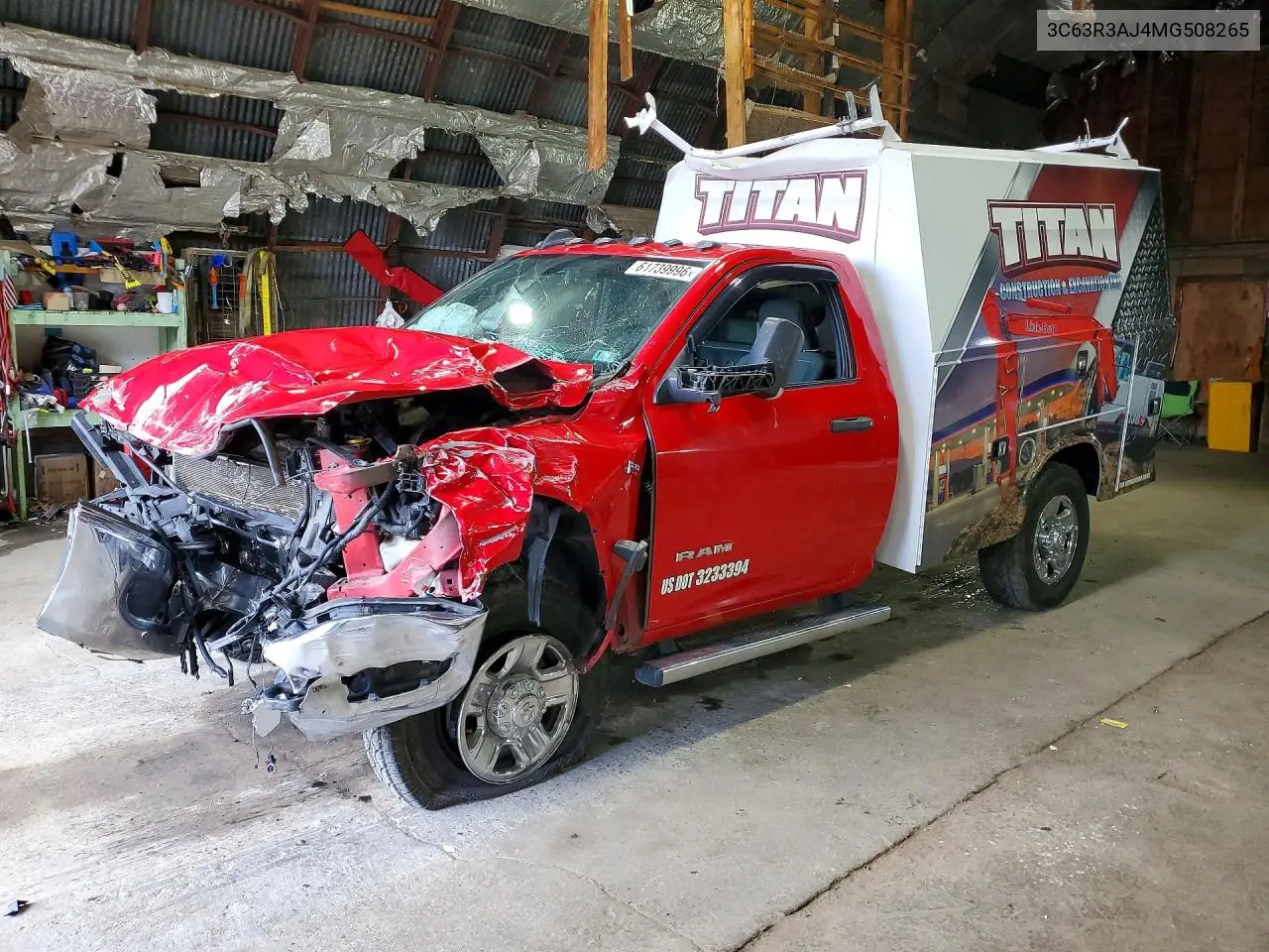 2021 Ram 3500 Tradesman VIN: 3C63R3AJ4MG508265 Lot: 61739996