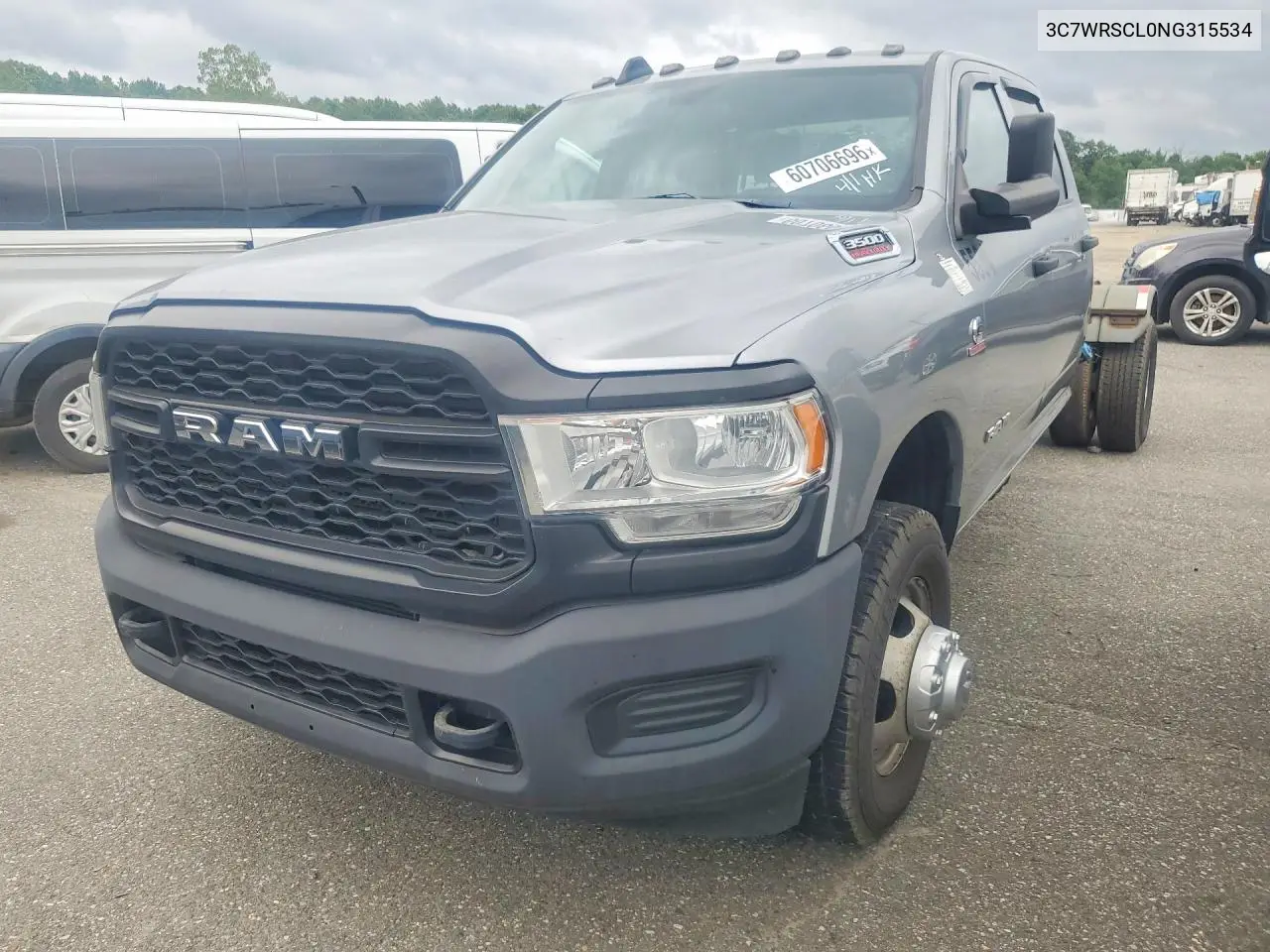 2022 Ram 3500 VIN: 3C7WRSCL0NG315534 Lot: 60706696