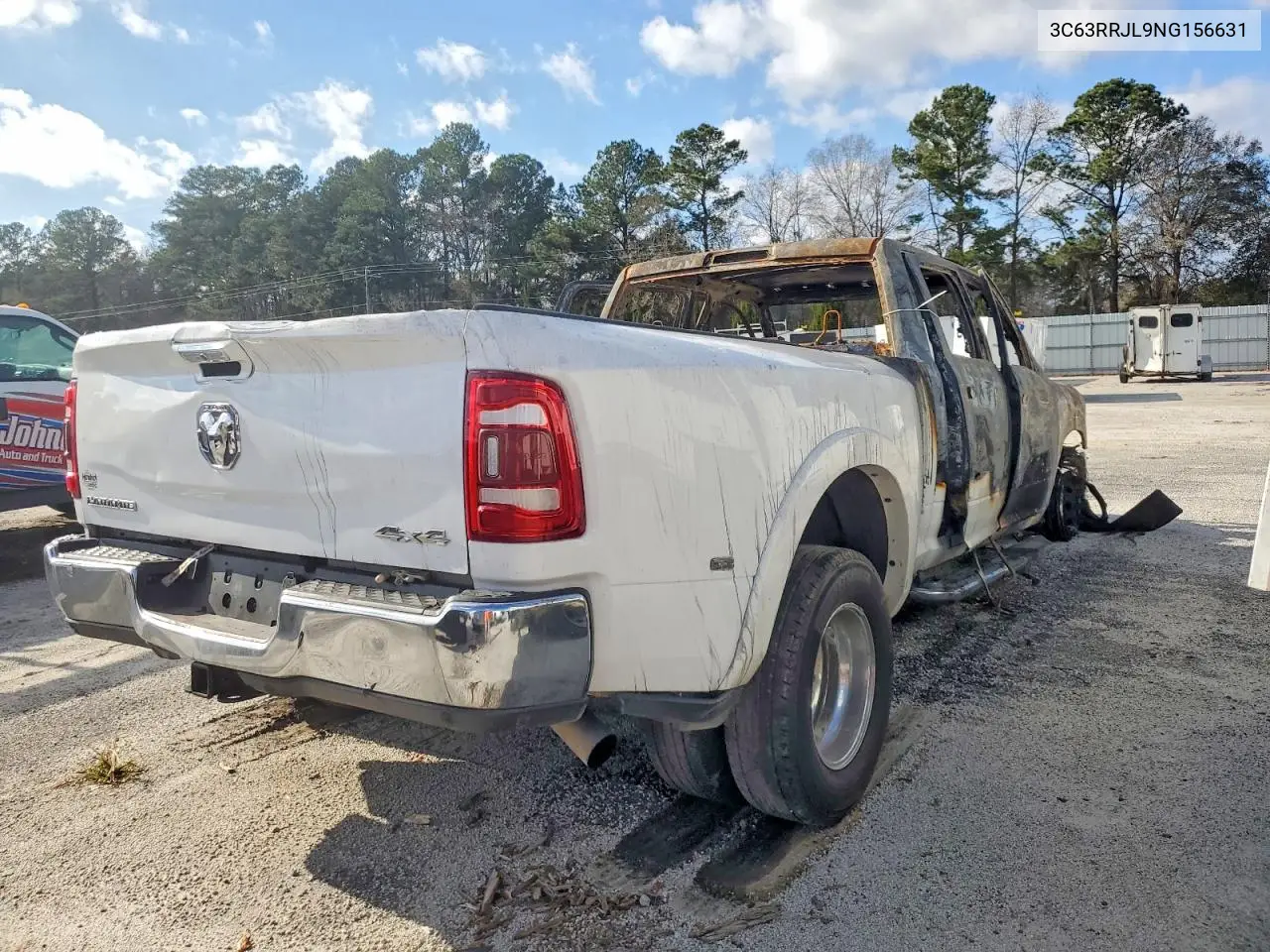 2022 Ram 3500 Laramie VIN: 3C63RRJL9NG156631 Lot: 99660325