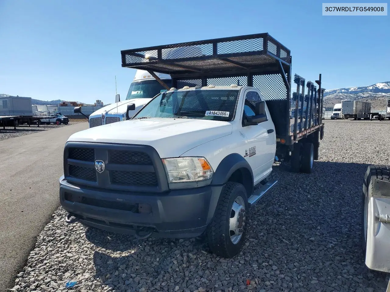 2015 Ram 5500 Flatbed Truck VIN: 3C7WRNDL7FG549008 Lot: 41843466