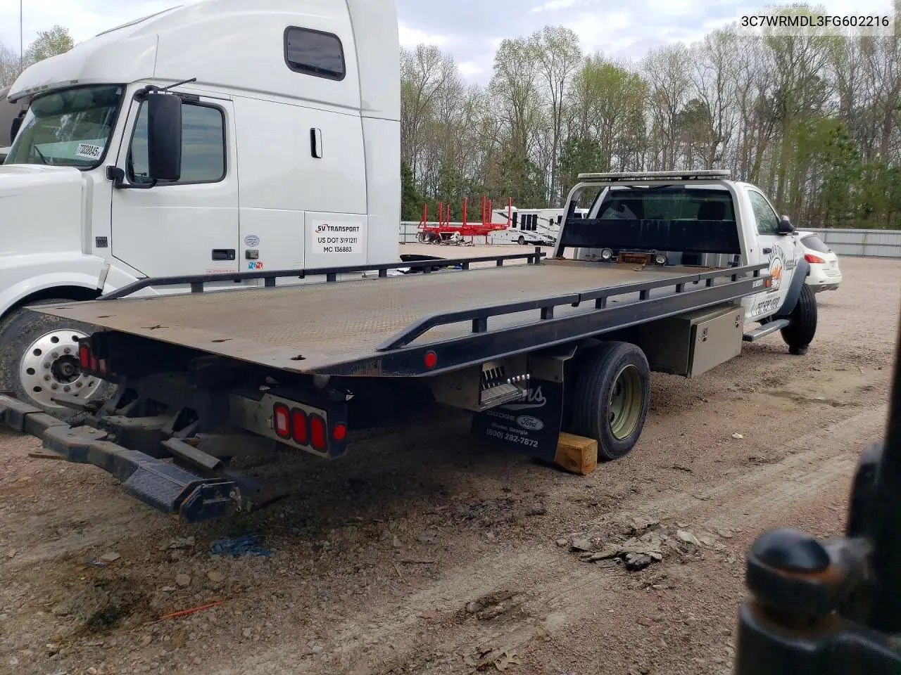 2015 Ram 5500 Rollback Truck VIN: 3C7WRMDL3FG602216 Lot: 47614936