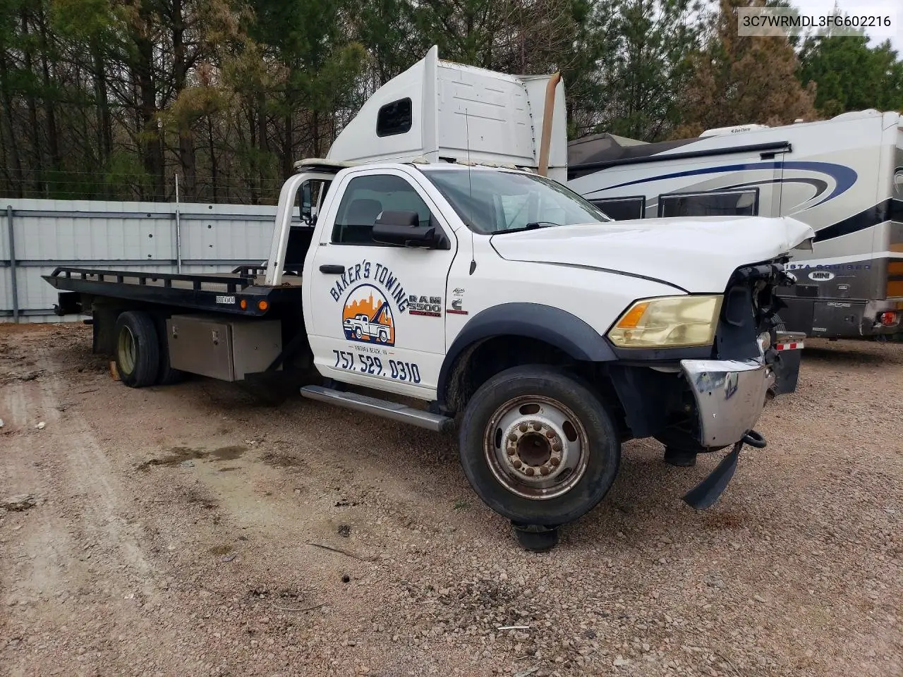 2015 Ram 5500 Rollback Truck VIN: 3C7WRMDL3FG602216 Lot: 47614936