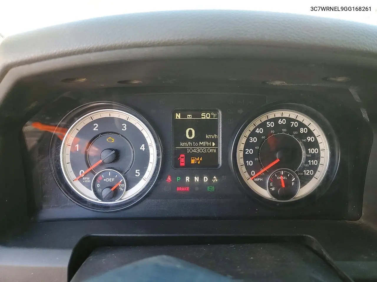 2016 Ram 5500 VIN: 3C7WRNEL9GG168261 Lot: 47908876