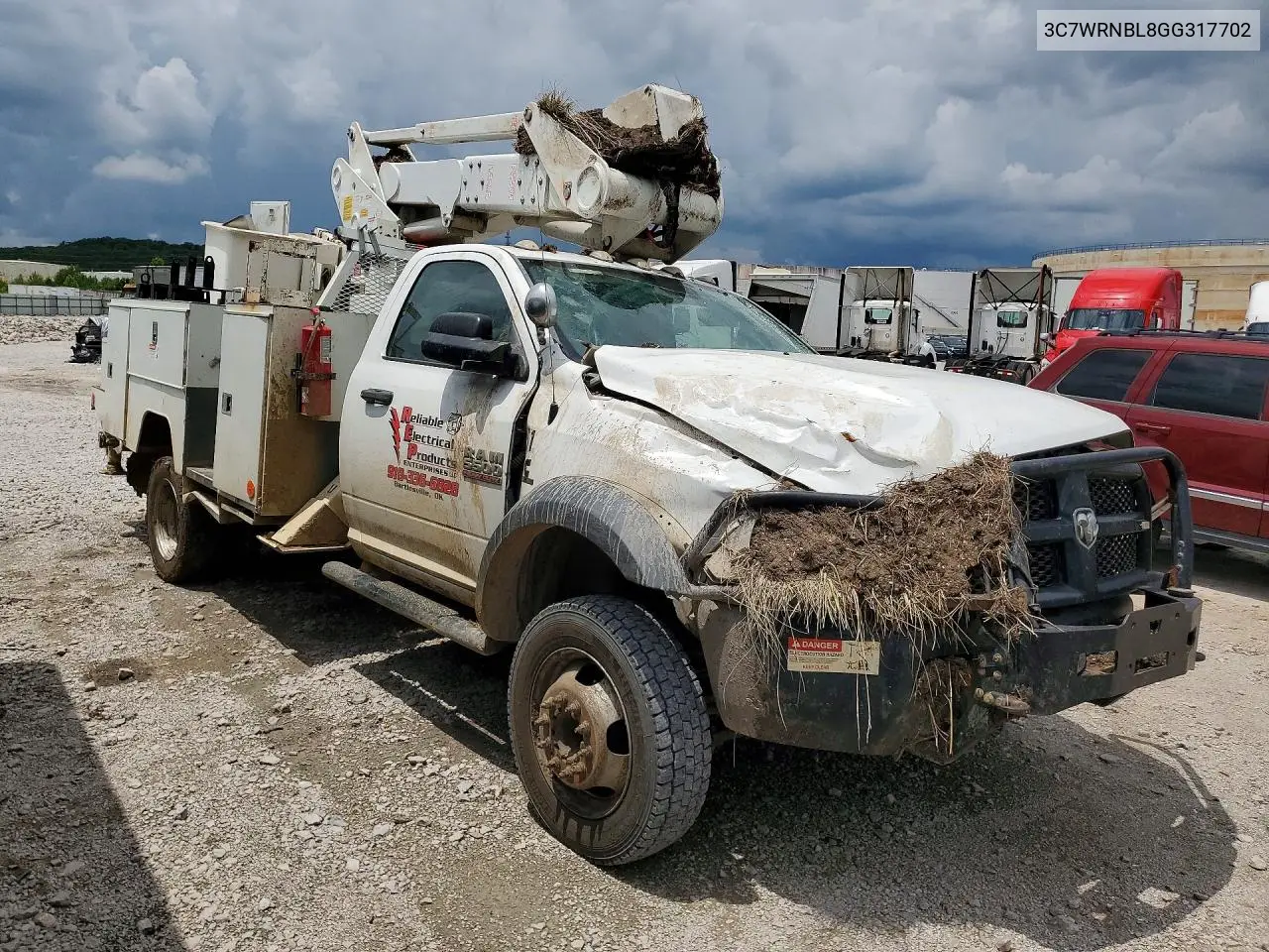 2016 Ram 5500 Bucket Truck VIN: 3C7WRNBL8GG317702 Lot: 54489286