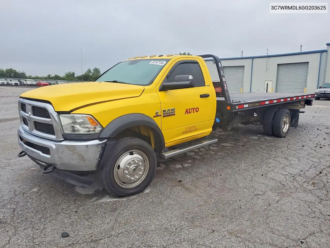 2016 Ram 5500 VIN: 3C7WRMDL6GG203625 Lot: 58187156