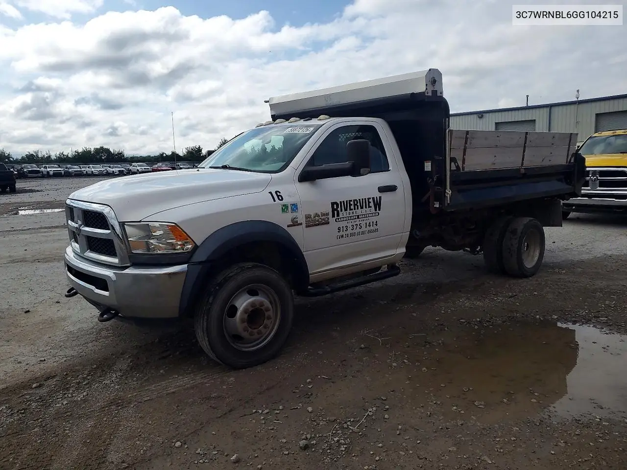 2016 Ram 5500 VIN: 3C7WRNBL6GG104215 Lot: 58872126