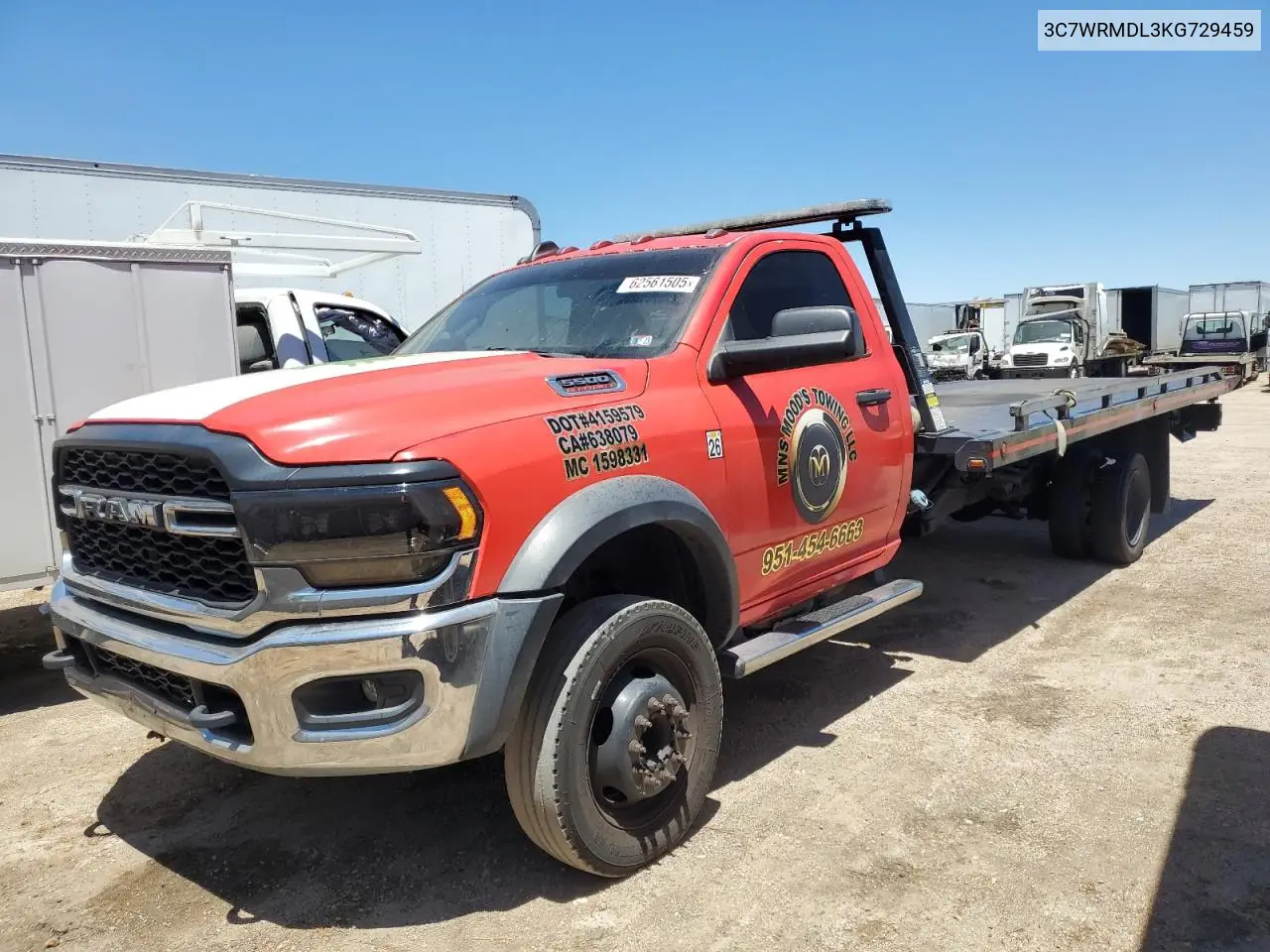 2019 Ram 5500 VIN: 3C7WRMDL3KG729459 Lot: 71684975