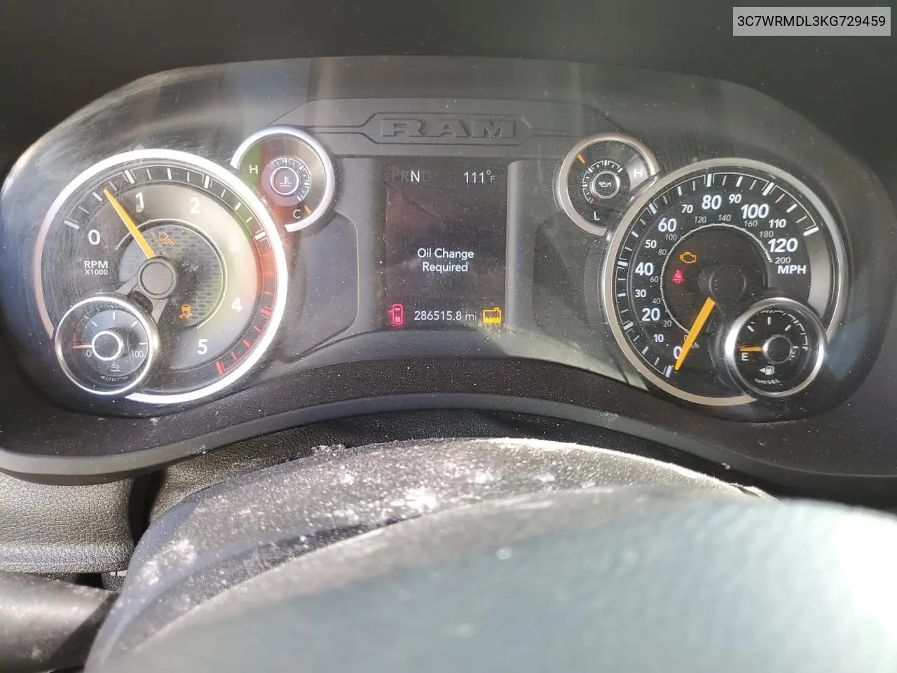 2019 Ram 5500 VIN: 3C7WRMDL3KG729459 Lot: 71684975