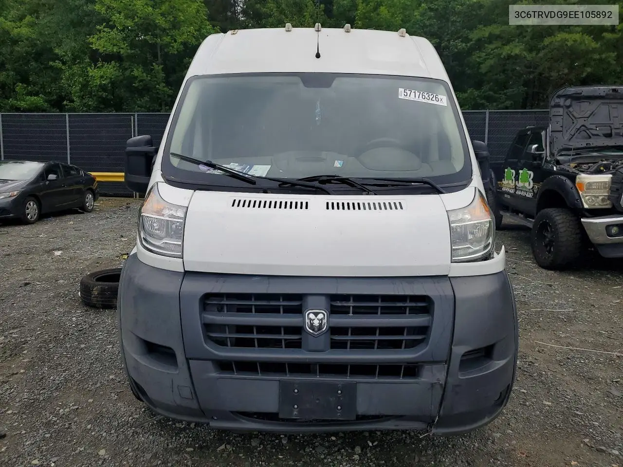 2014 Ram Promaster 2500 2500 High VIN: 3C6TRVDG9EE105892 Lot: 57176326