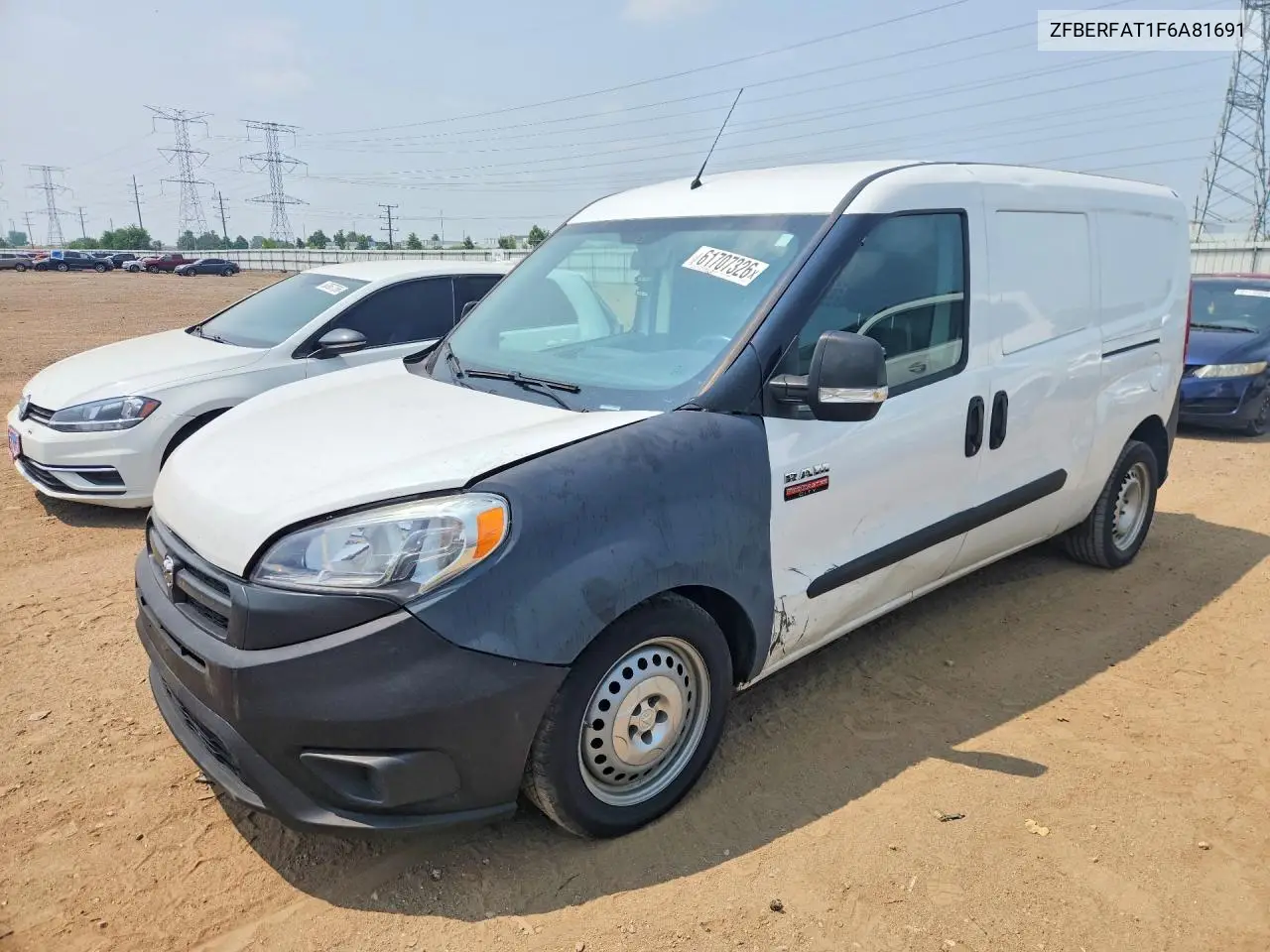 2015 Ram Promaster City VIN: ZFBERFAT1F6A81691 Lot: 61707326