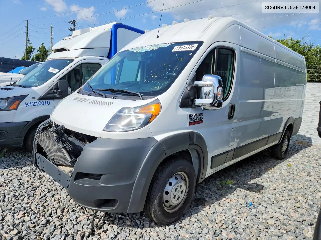 2016 Ram Promaster 3500 Delivery Van VIN: 3C6URVJD6GE129004 Lot: 59913336