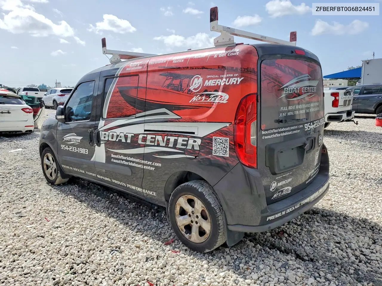 2016 Ram Promaster City Slt VIN: ZFBERFBT0G6B24451 Lot: 60383166