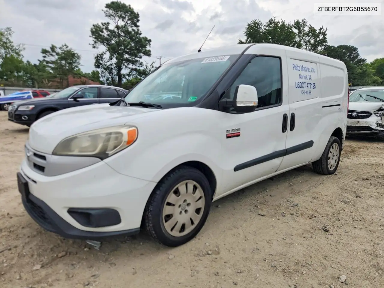 2016 Ram Promaster City Slt VIN: ZFBERFBT2G6B55670 Lot: 61859566