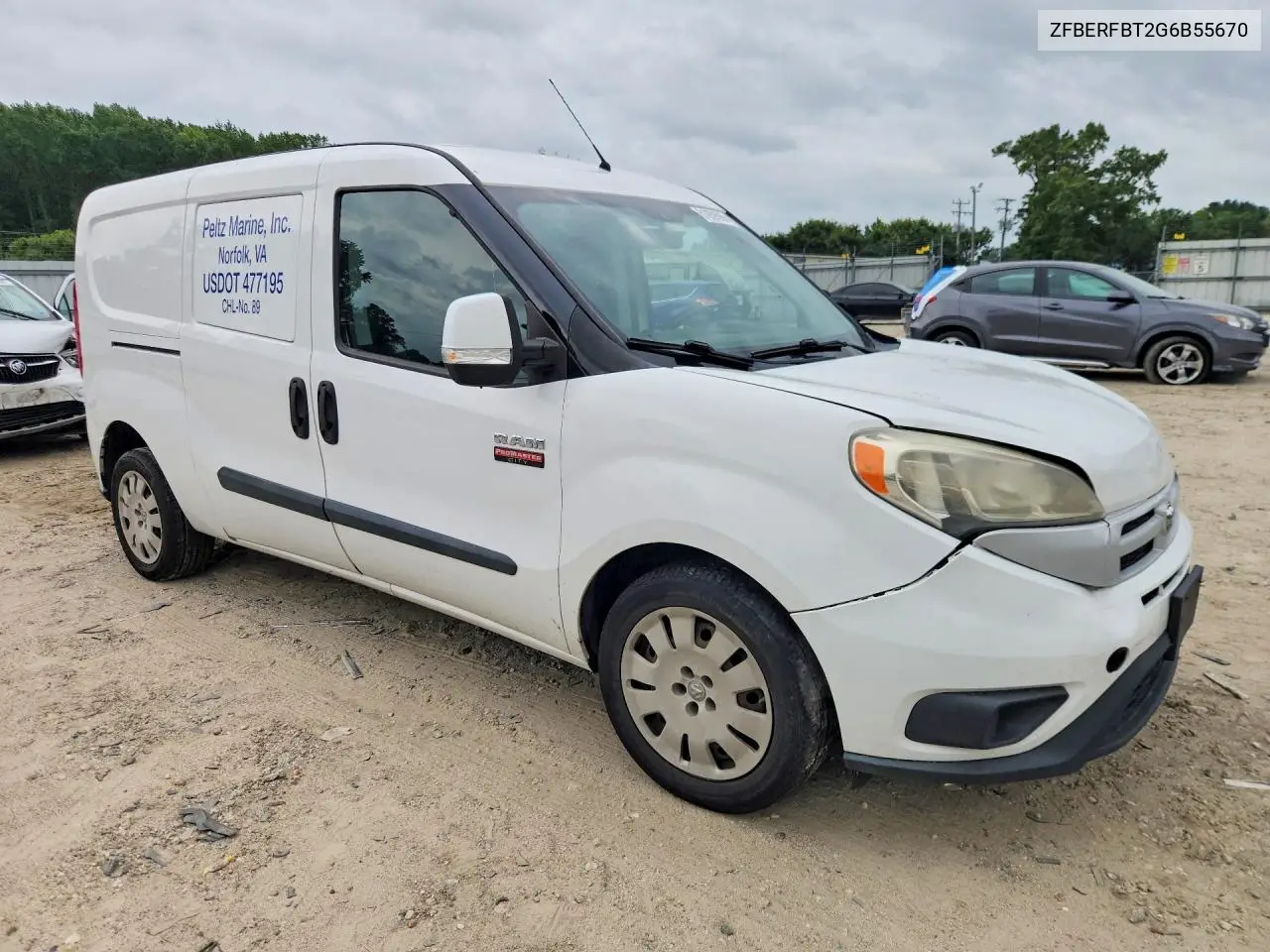 2016 Ram Promaster City Slt VIN: ZFBERFBT2G6B55670 Lot: 61859566