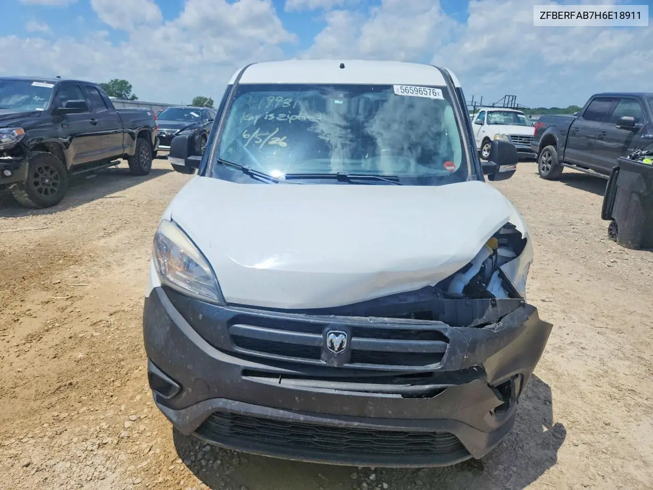 2017 Ram Promaster City VIN: ZFBERFAB7H6E18911 Lot: 56596576