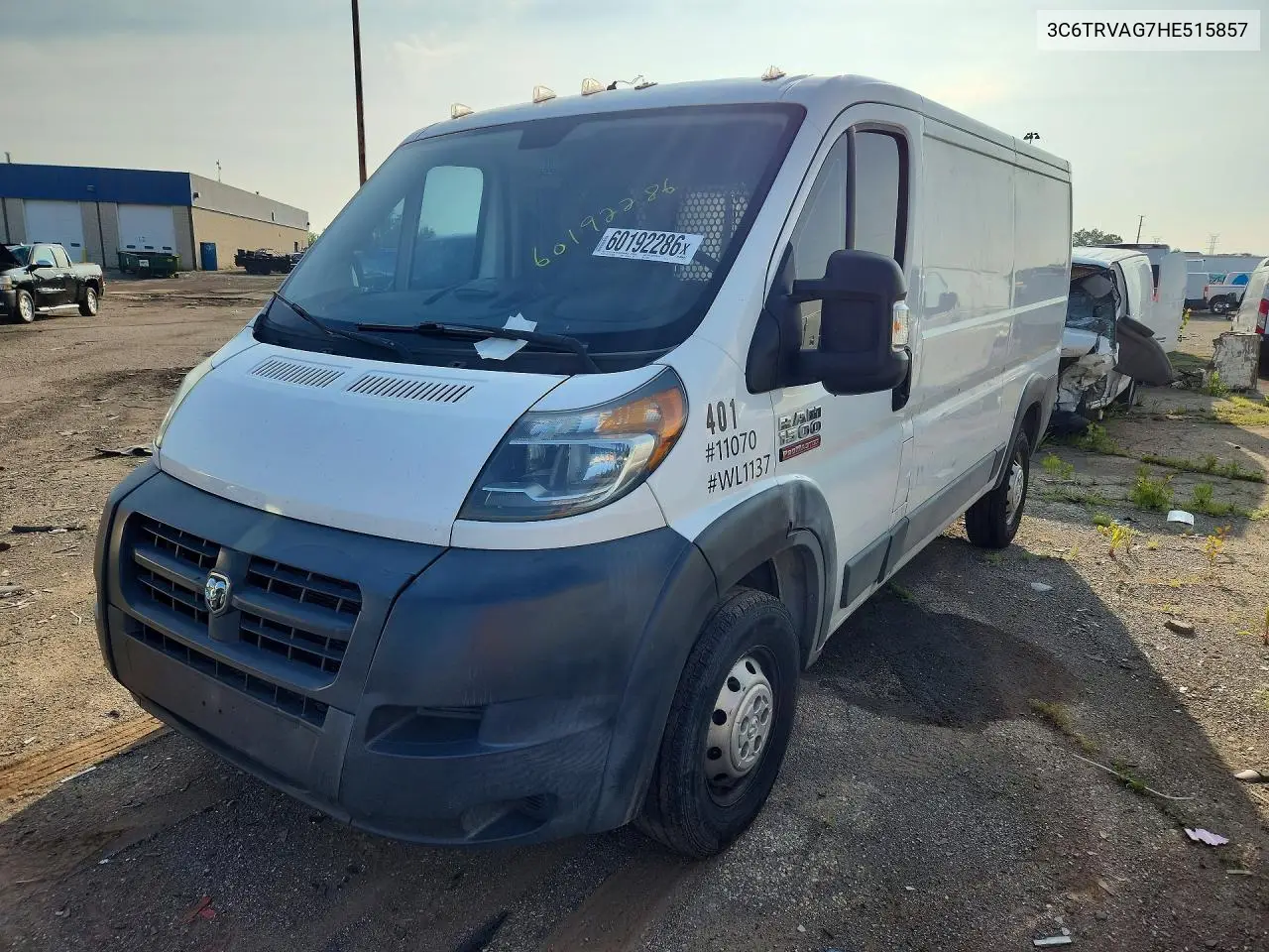 2017 Ram Promaster 1500 Delivery Van VIN: 3C6TRVAG7HE515857 Lot: 60192286