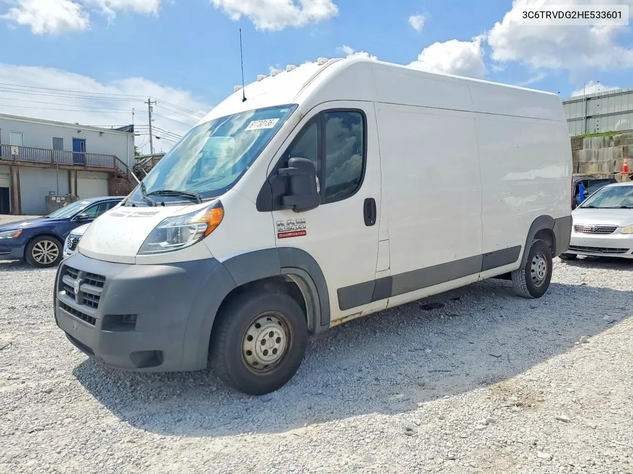 2017 Ram Promaster 2500 2500 High VIN: 3C6TRVDG2HE533601 Lot: 61730136