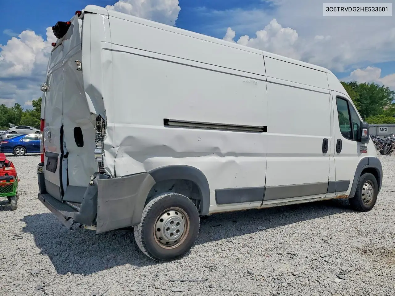2017 Ram Promaster 2500 2500 High VIN: 3C6TRVDG2HE533601 Lot: 61730136