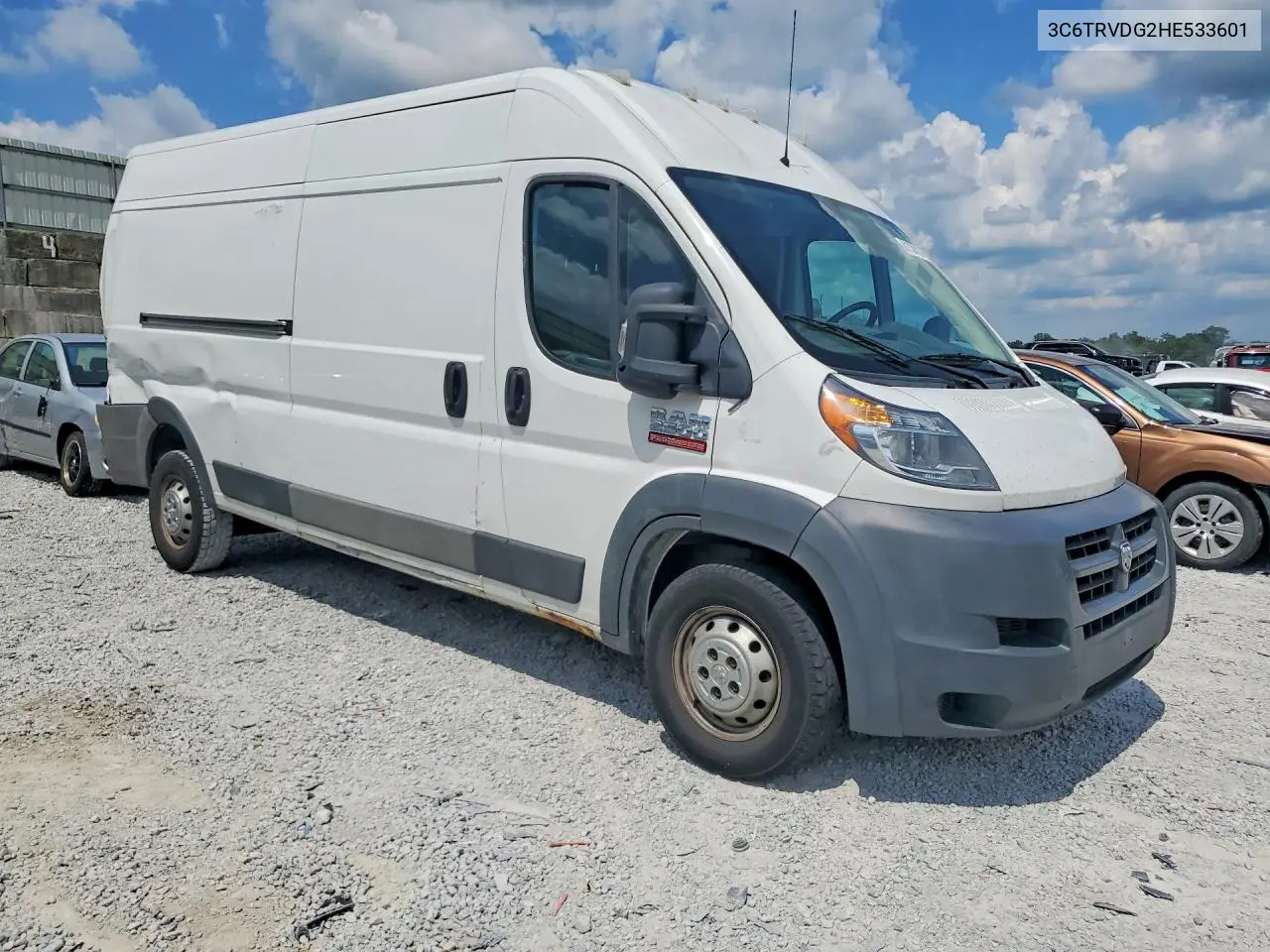 2017 Ram Promaster 2500 2500 High VIN: 3C6TRVDG2HE533601 Lot: 61730136