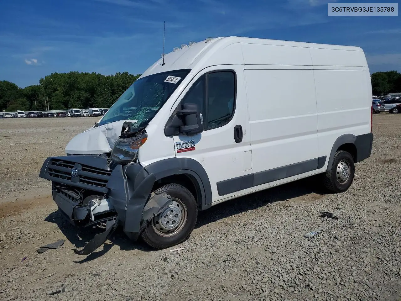 2018 Ram Promaster 1500 1500 High VIN: 3C6TRVBG3JE135788 Lot: 60054376