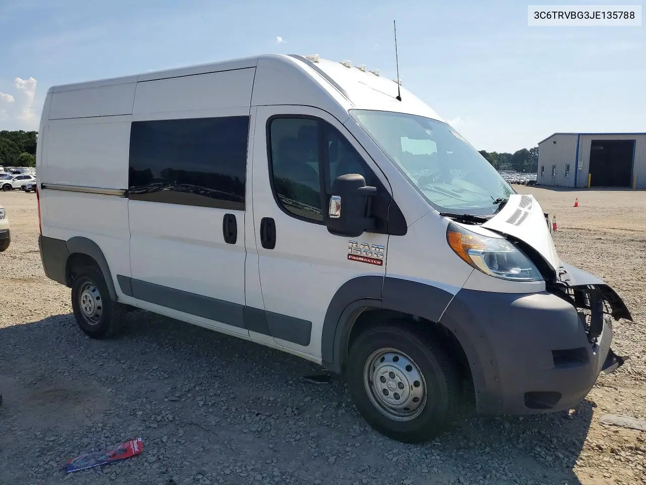 2018 Ram Promaster 1500 1500 High VIN: 3C6TRVBG3JE135788 Lot: 60054376