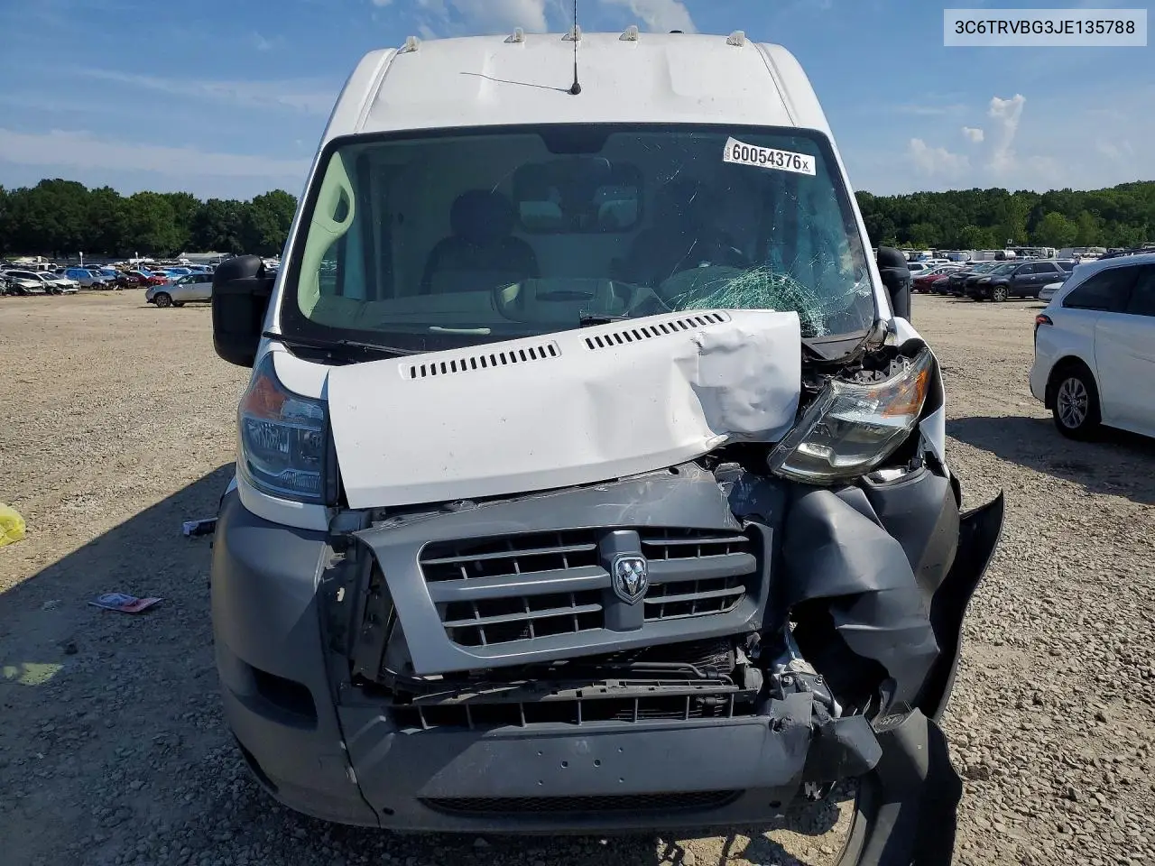2018 Ram Promaster 1500 1500 High VIN: 3C6TRVBG3JE135788 Lot: 60054376