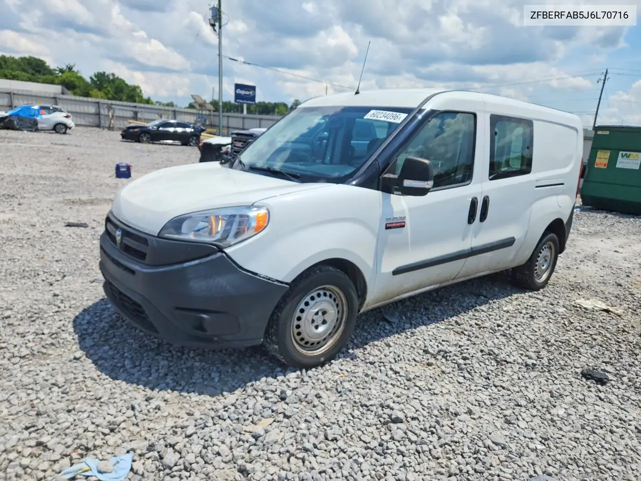 2018 Ram Promaster City VIN: ZFBERFAB5J6L70716 Lot: 60234096