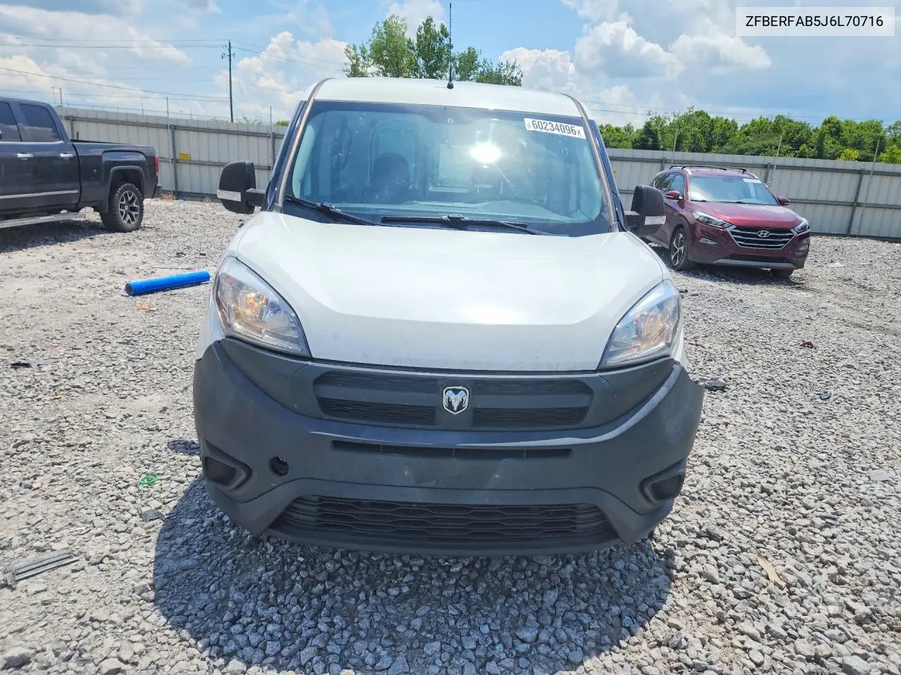 2018 Ram Promaster City VIN: ZFBERFAB5J6L70716 Lot: 60234096