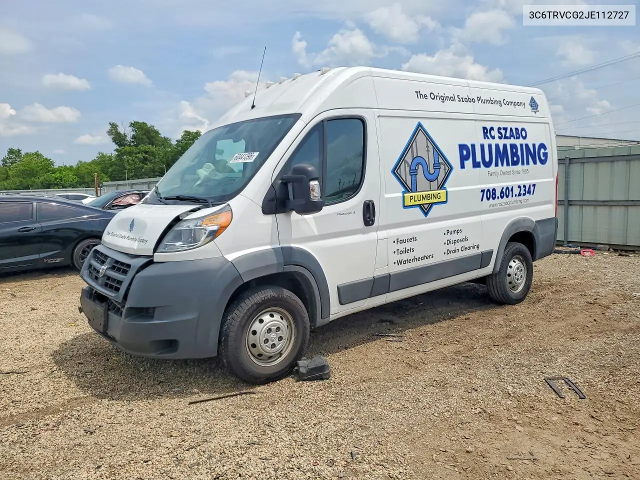 2018 Ram Promaster 2500 2500 High VIN: 3C6TRVCG2JE112727 Lot: 60441396