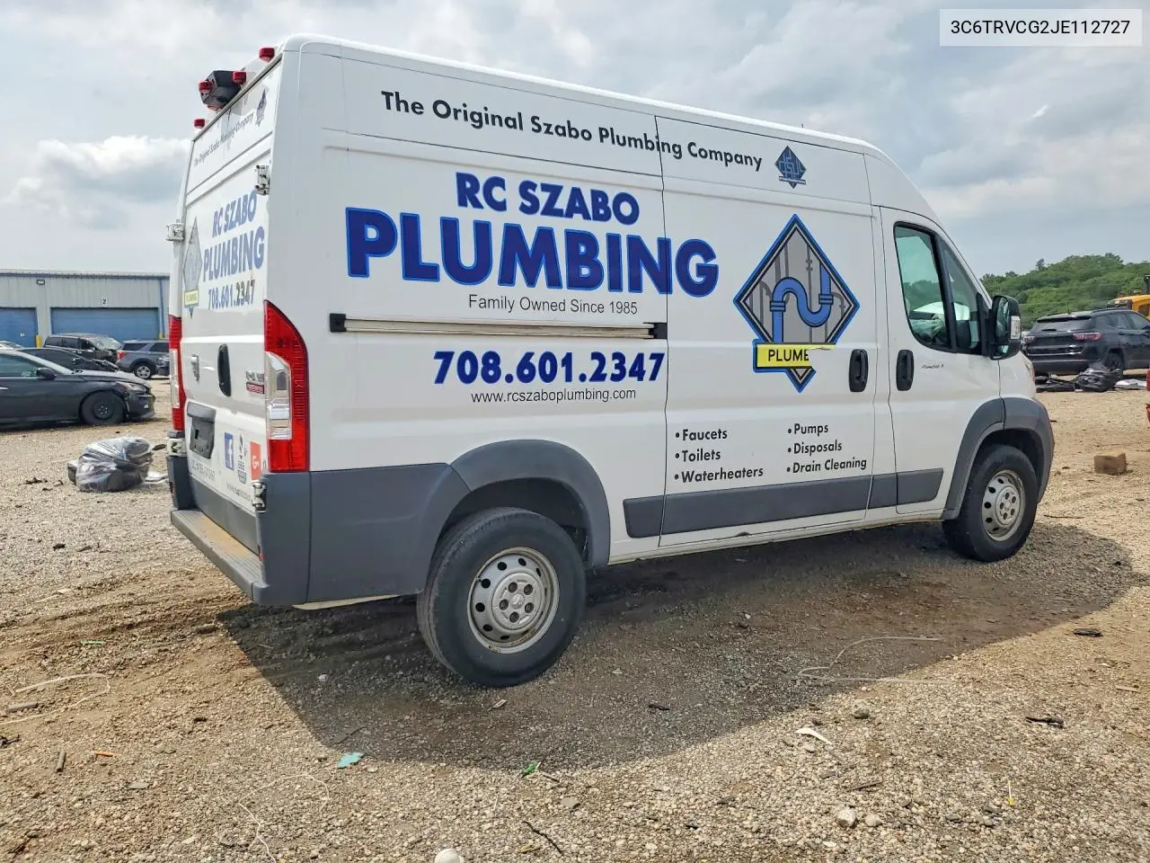 2018 Ram Promaster 2500 2500 High VIN: 3C6TRVCG2JE112727 Lot: 60441396
