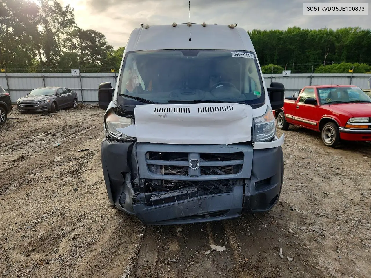 2018 Ram Promaster 2500 2500 High VIN: 3C6TRVDG5JE100893 Lot: 60499706