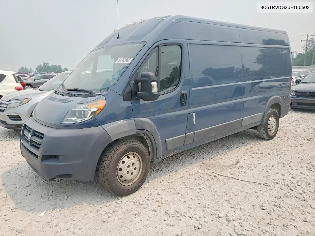 2018 Ram Promaster 2500 Delivery Van VIN: 3C6TRVDG2JE160503 Lot: 61083666