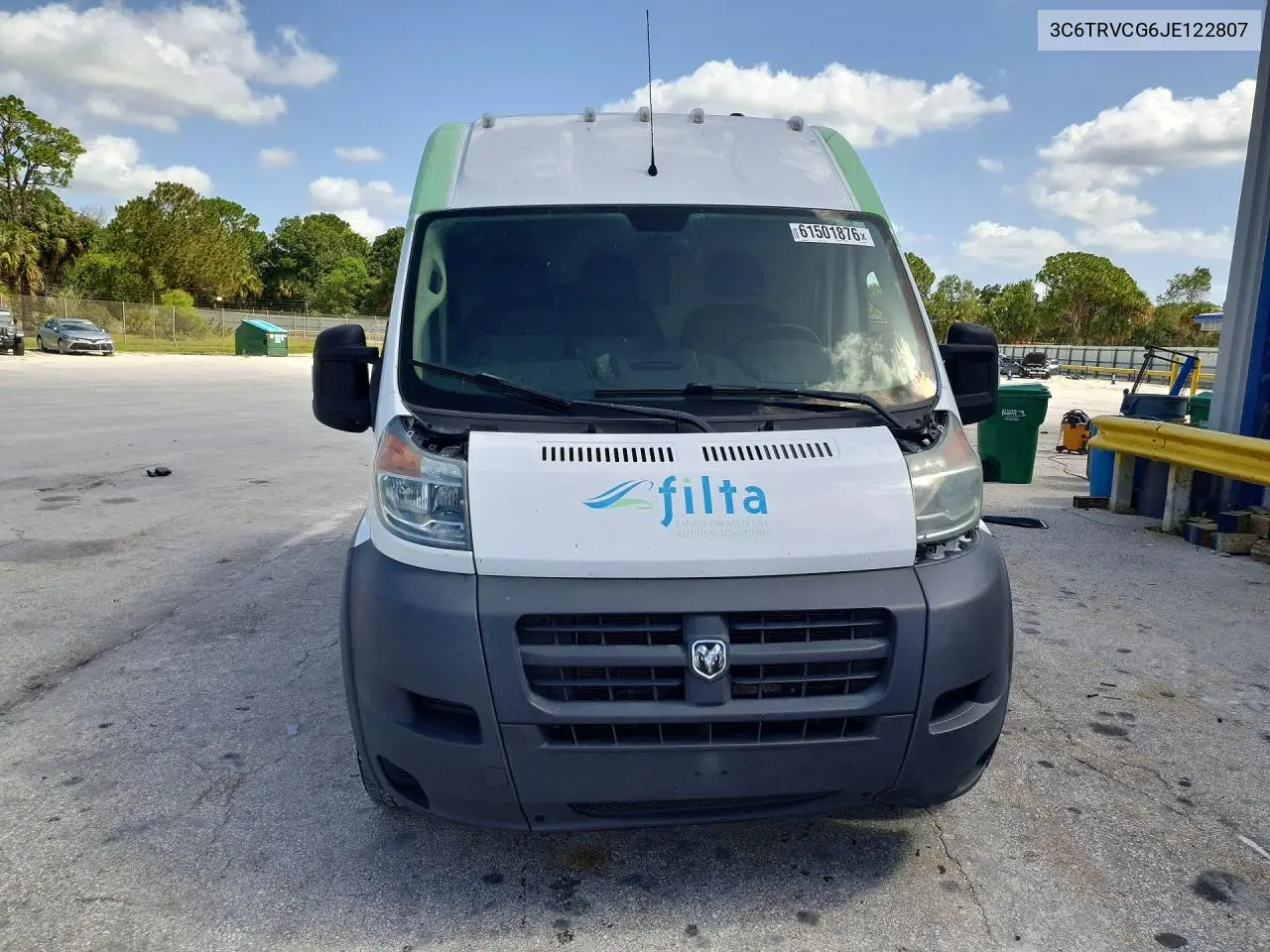 2018 Ram Promaster 2500 2500 High VIN: 3C6TRVCG6JE122807 Lot: 61501876